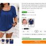Brand new blue summer top, Size 22 Image 5