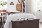 New Foldable Storage Seat (Brown) - FREE P&amp;P