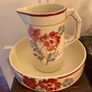 ceramic vintage wash bowls & matching pitchers Image 8