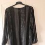 Q'neel  Black and Grey Linen Top Image 2