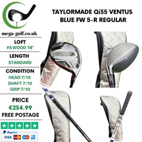 Taylormade Qi35 #5 Wood 18 Degree / Ventus Blue Fw 5-R Regular