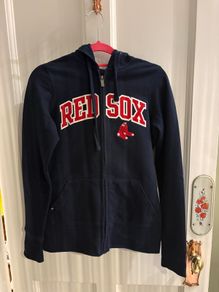 Official MLB Boston Red Sox Womens Full Zip Hoodie (Antigua) Size S