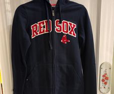 Official MLB Boston Red Sox Womens Full Zip Hoodie (Antigua) Size S