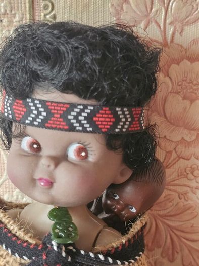 Vintage Maori Doll, Original Box New Zealand Souvenir 1960s 1970s