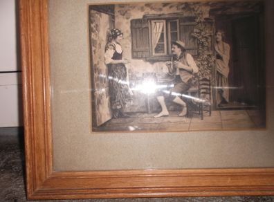 Lovely Vintage Picture, 38 x 32 cm/FREE SHIPPING
