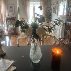 flowers in glass vase