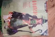Witch costume set with broom8-10 yrs