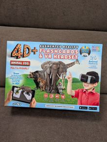 4D+ Utopia 360 Animal Zoo Augmented Reality Flashcards & VR Headset Multilingual