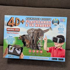 4D+ Utopia 360 Animal Zoo Augmented Reality Flashcards & VR Headset Multilingual