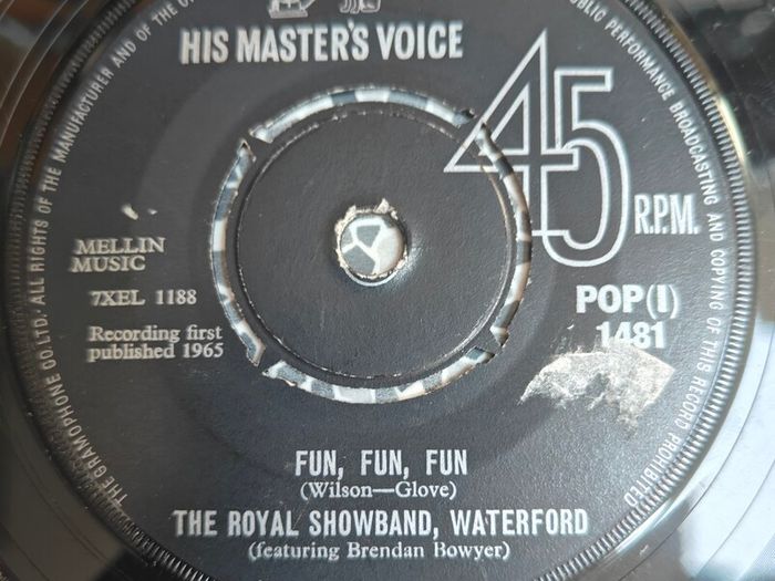 Brendan Bowyer and Royal Showband Waterford, Wonder of You, Fun Fun Fun 7"  Irish Showband interest