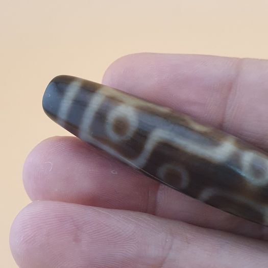 Himalayan 9 Eyes Tibetan Agate Dzi Bead Amulet Pendant