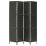 4-Panel Room Divider Black 154x160 cm Water Hyacinth Image 2