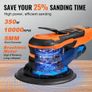 Random Orbital Sander 5 & 6-Inch, 350W Brushless Orbital Sander, 10,000 PRM 6 Variable Speed Electric Palm Sander with 20PCS Sandpapers, Dust Connector & Hose for Woodworking Detailing Sanding Image 5