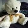 Cream Bear with Gold Bow - Medium sized Image 4