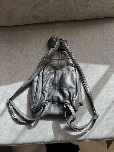 Black Leather Rucksack