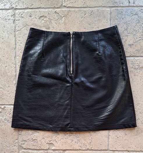 Black mini skirt