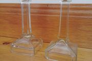 Vintage Glass Candle Holders
