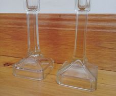 Vintage Glass Candle Holders