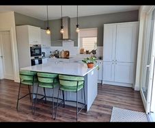kitchen doors, knobs & handles & extractor fan.