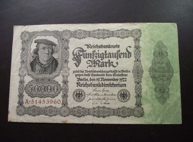 Germany. Reichsbanknote. 50,000 Mark (19.11.1922)