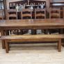 Solid Oak Rustic Dining Set Image 2
