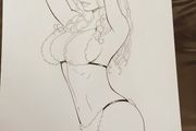 Original Comic Art of Marvels Black Cat by Rubismar de Costa