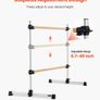 Portable Adjustable Ballet Dance Barre  Freestanding Double Wooden Bar Image 3