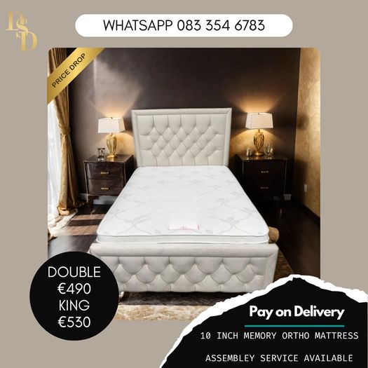 Double Bed Frame and Mattress