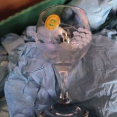 Rare Vintage Penrose Glass Waterford Sherry Glasses Set of 6 Etched Grapes Pattern Factory New In Box NIB