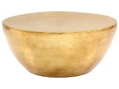 Coffee Table Hammered Aluminium 70x30 cm Brass