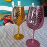 Glitter leopard print  wine glass Image 4