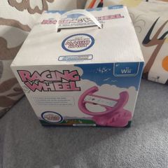 Nintendo Wii Mario Kart Steering wheel with base pink