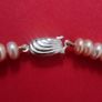 Noriko cultured pearl rose quartz silver clasp necklace Image 9