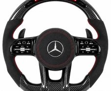 Mercedes AMG Style Carbon Fiber Steering Wheel with LED Display