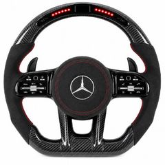 Mercedes AMG Style Carbon Fiber Steering Wheel with LED Display
