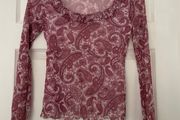 Vintage Sasha Top  -   Paisley Print   -    Size 12