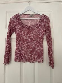 Vintage Sasha Top  -   Paisley Print   -    Size 12
