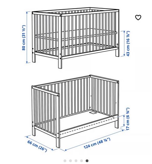 Crib cot baby Like brand new never used