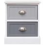 Nightstands 2 pcs Grey 38x28x45 cm Paulownia Wood Image 4