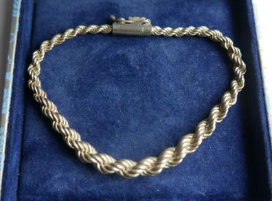 Vintage Sterling Silver 925 Rope Link Bracelet length 8" - 15,9g