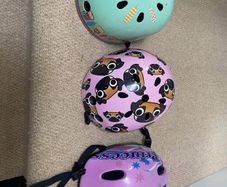 3x kids helmets