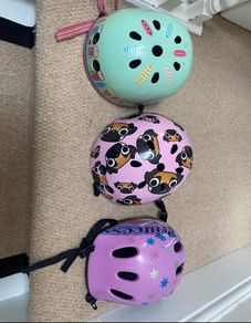 3x kids helmets