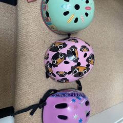 3x kids helmets