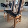 8 solid oak dining chairs Image 3