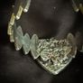 Malachite Crystal on a Salvaged Jagged Silver Bangle Image 8