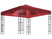 Gazebo with String Lights 3x3 m Wine Red