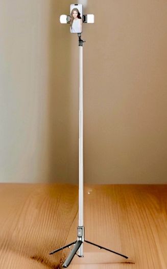 Bluetooth Selfie Stick Tripod with 2 LED Lights 170cm Extendable Phone Stand