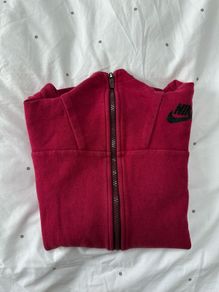 Nike Burgundy Zip Hoodie Size S