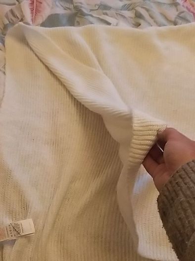 Cream Polo Neck Poncho