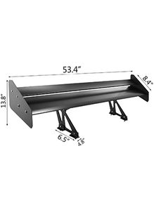 Universal Rear Wing Adjustable Brackets 53 In Aluminum Alloy Car Spoiler Tuning Accessory Installed on Hatchback Trunk